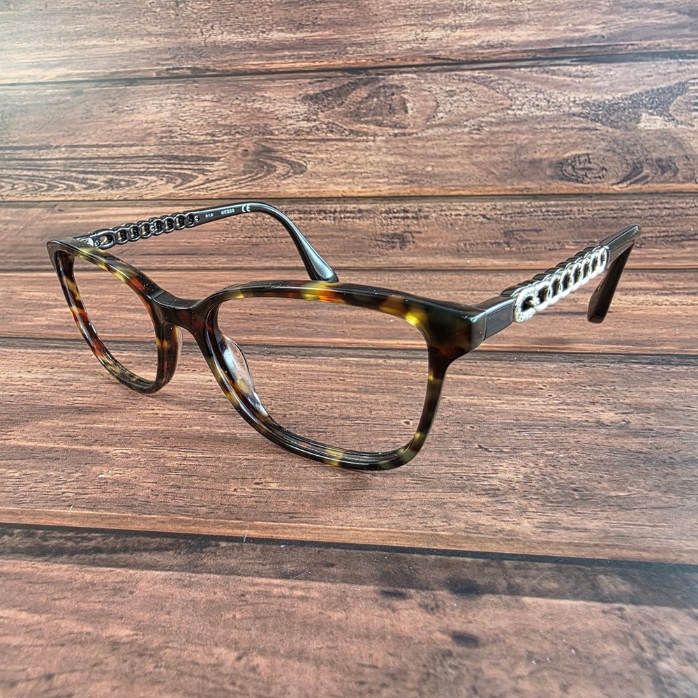 Guess Women's‎ Tortoise Chain Link Frame Eyeglasses 53-17-145